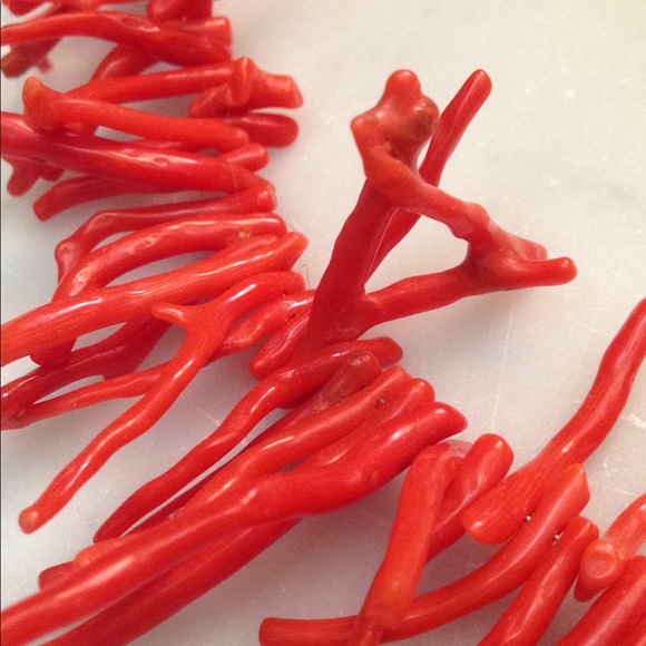 VINTAGE 1970s Genuine Red Branch Coral Necklace - Picture 4 of 5